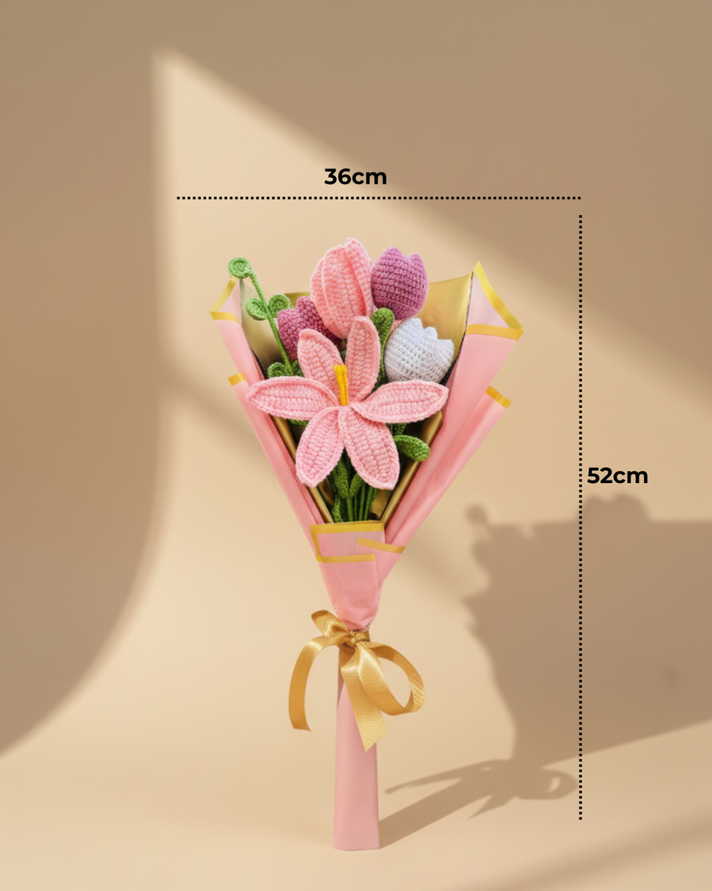 Handmade Pink Tulip Bouquet