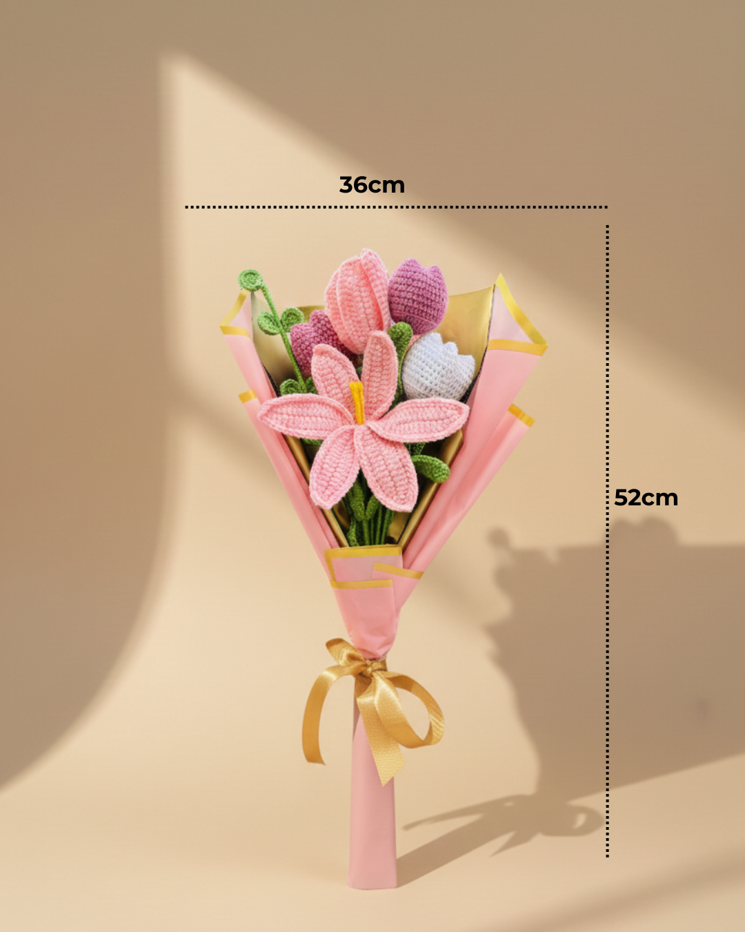 Handmade Pink Tulip Bouquet