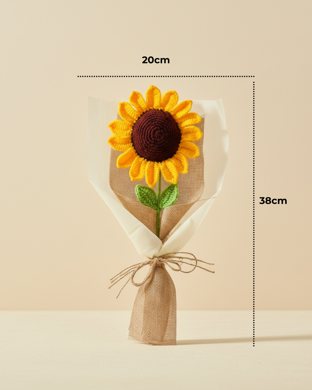 Handmade Sunflower Crochet Bouquet