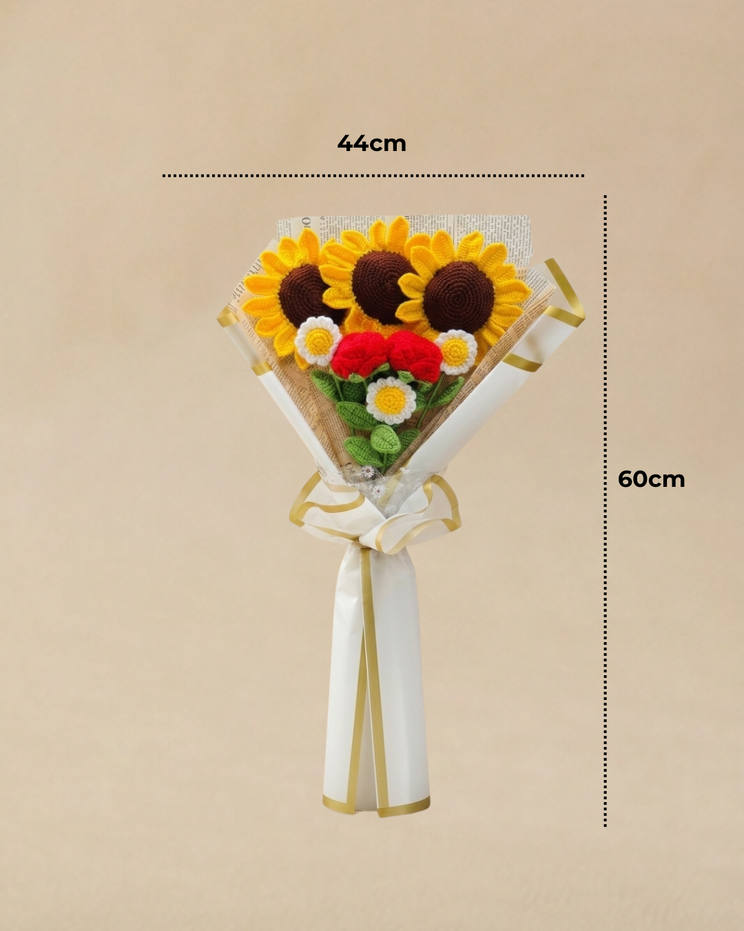 Handmade Crochet Flower Bouquet Bundle